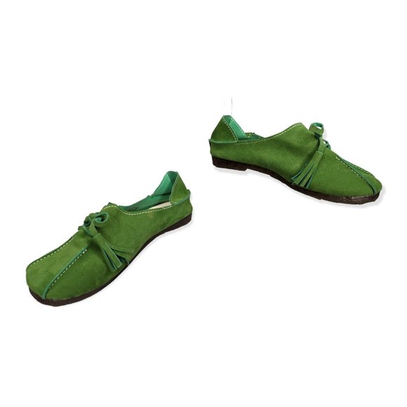Women's Slip on Green Loafers Soft Faux Leather Size 37/ US Size 6.5 - Picture 7 of 11